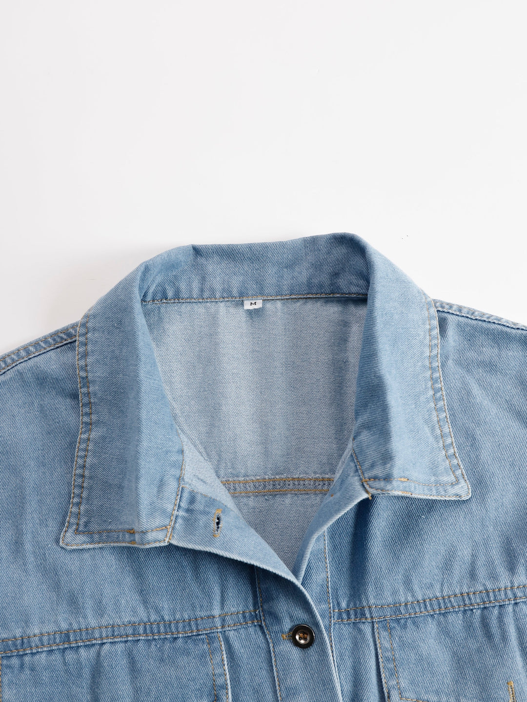 Verena - Minikleid lässig Retro aus Jeansstoff mit Fransen und V-Ausschnitt
