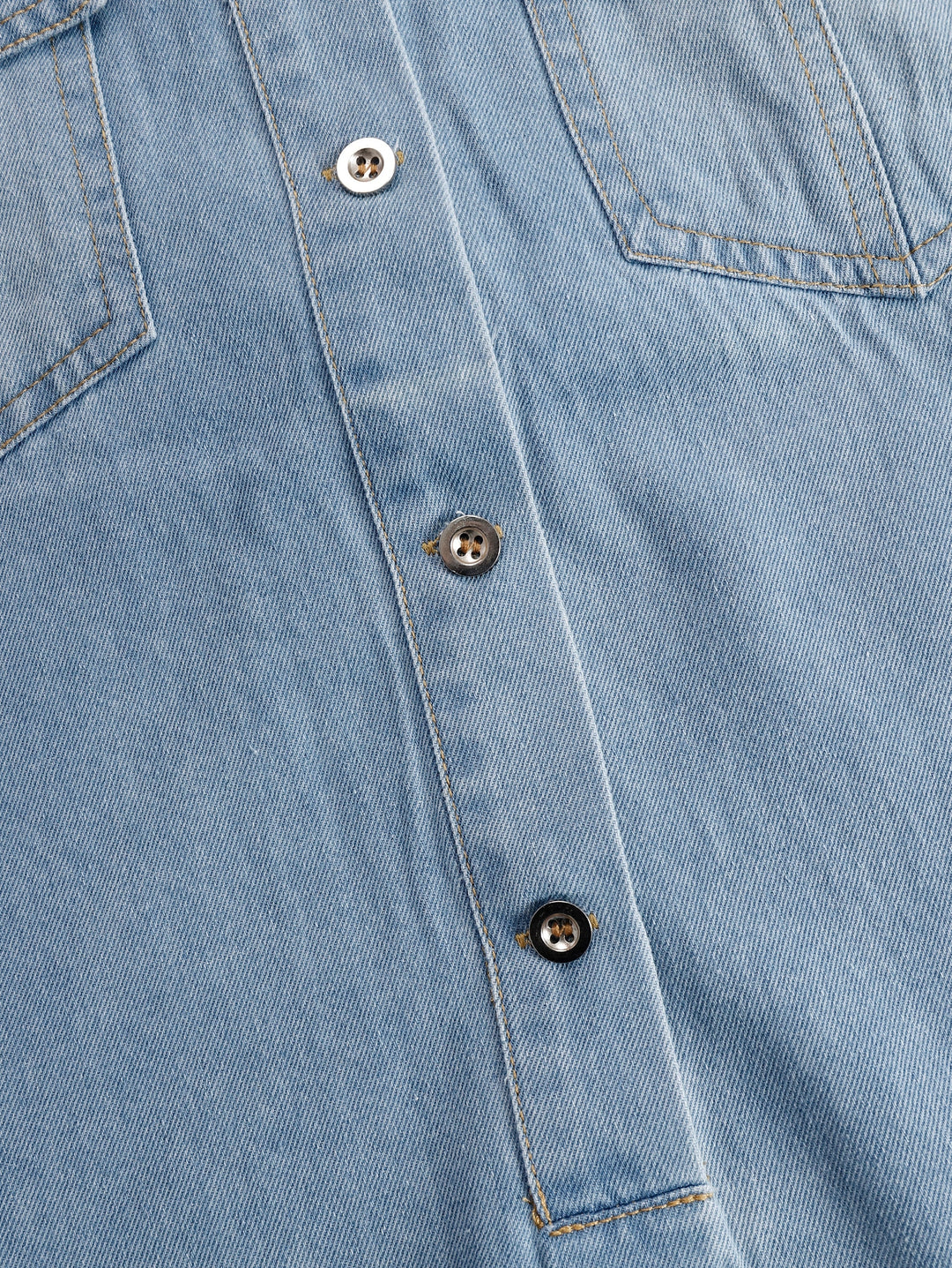 Verena - Minikleid lässig Retro aus Jeansstoff mit Fransen und V-Ausschnitt