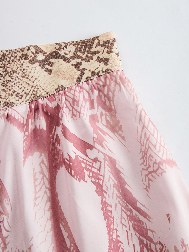 Bianca - Ensemble mit shorts sportlich im Retro-Stil aus Chiffon