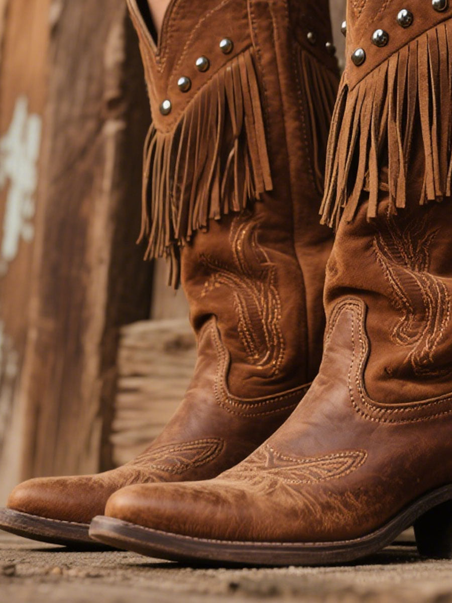 Elke - Cowboy-Stiefel aus Kunstwildleder