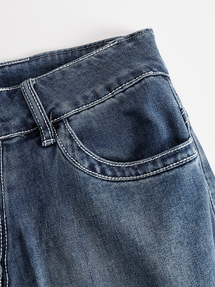 Frauke - Hose Western für den Urlaub aus Jeansstoff mit Fransen