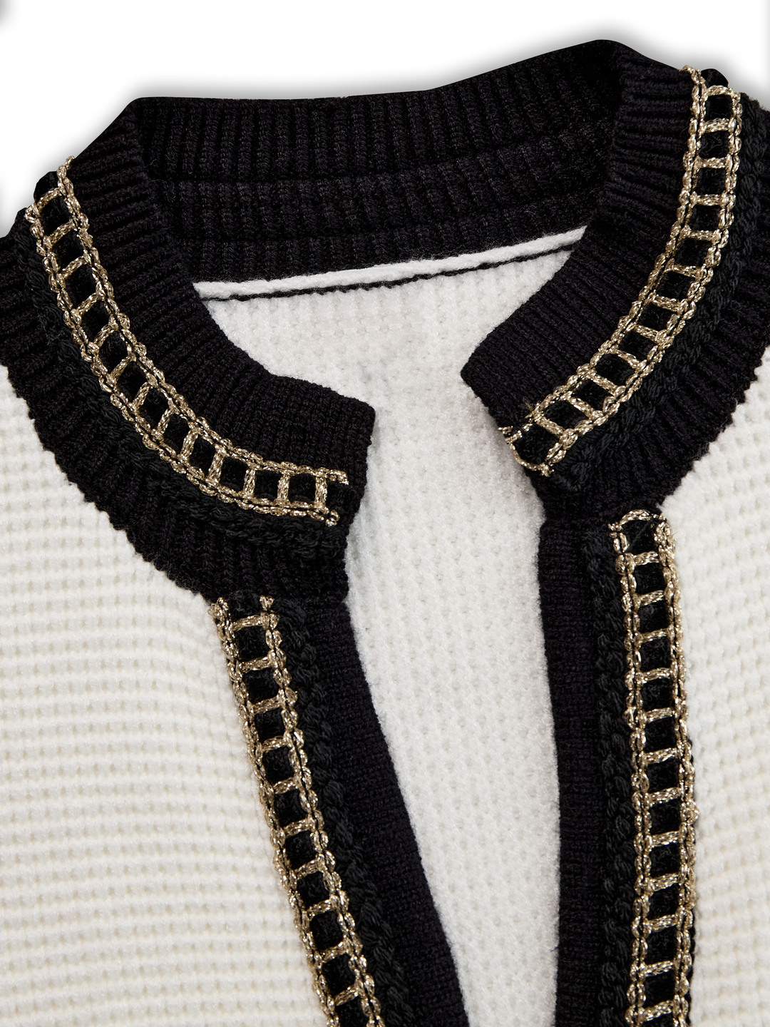Zara - Elegantes Rock-Ensemble aus Strick gestreift mit Kragen plissiert