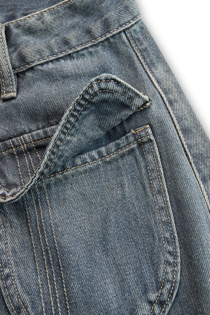 Bärbel - Hose lässig Western aus Jeansstoff Farbverlauf