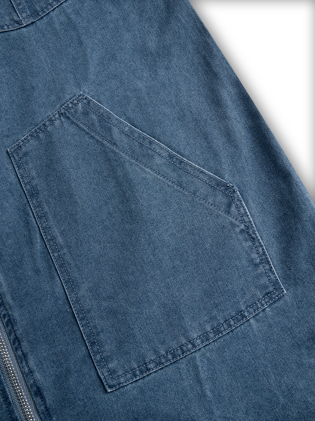 Dorothea - Overall lässig Retro aus Jeansstoff mit Reißverschluss und Kapuze