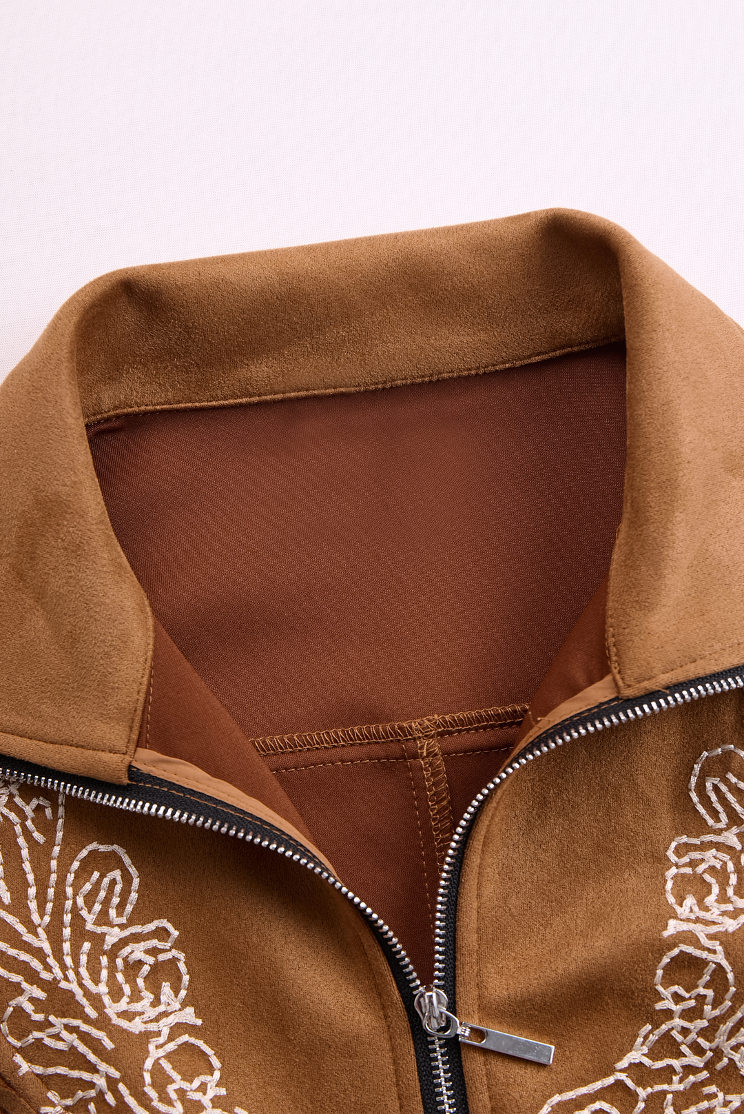 Rafaela - Minikleid Western im Retro-Stil aus Kunstwildleder mit Reißverschluss und Fransen bestickt