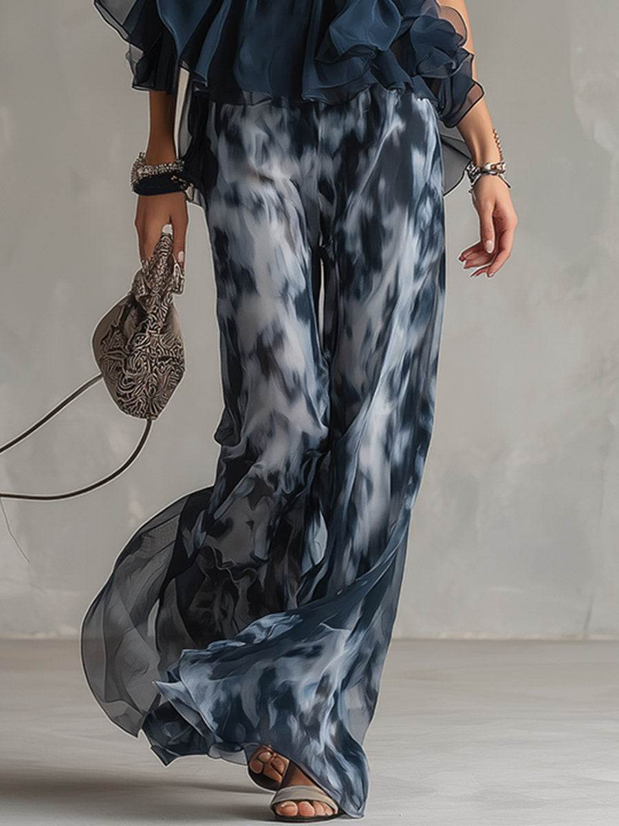 Annelie - Hose für den Alltag aus Chiffon abstrakt