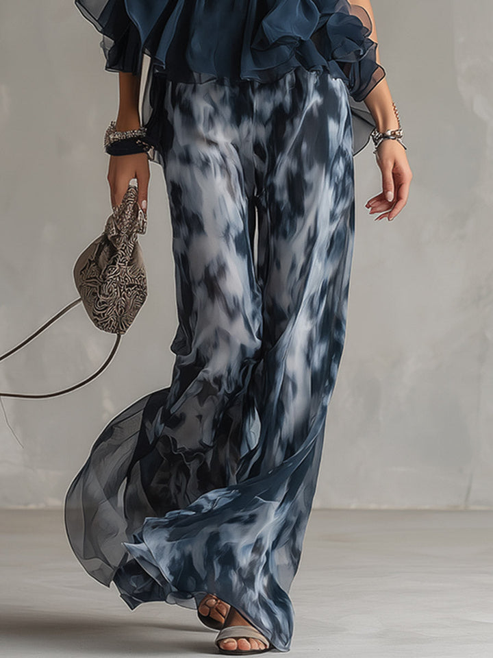 Annelie - Hose für den Alltag aus Chiffon abstrakt
