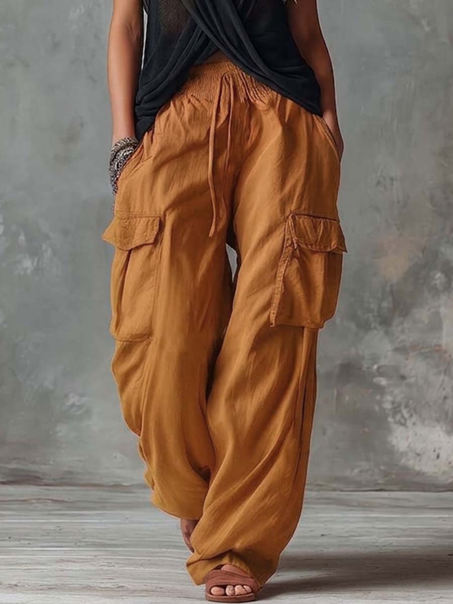 Ida - Lässiges Hosen-Ensemble Retro aus Leinen