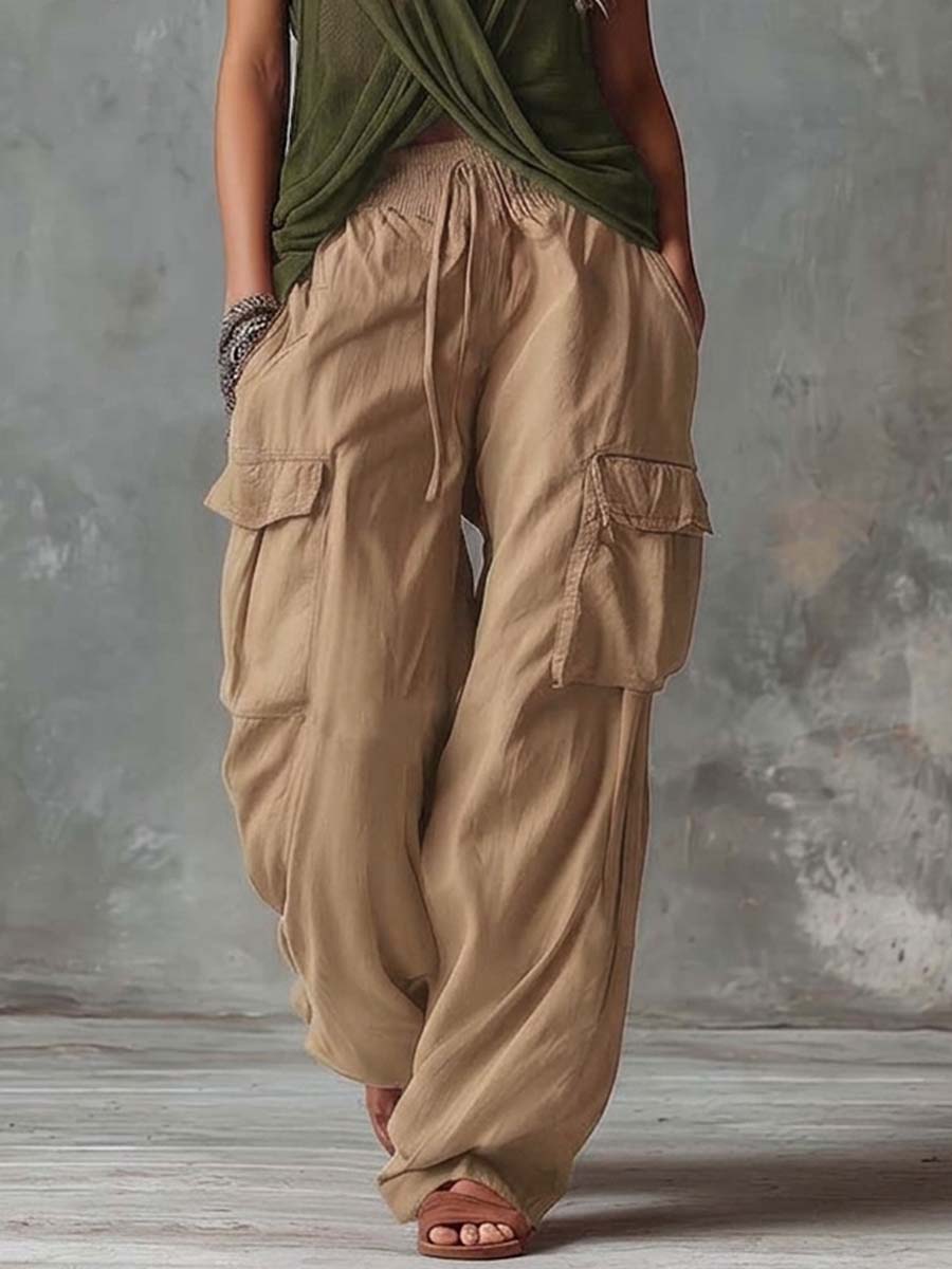 Ida - Lässiges Hosen-Ensemble Retro aus Leinen