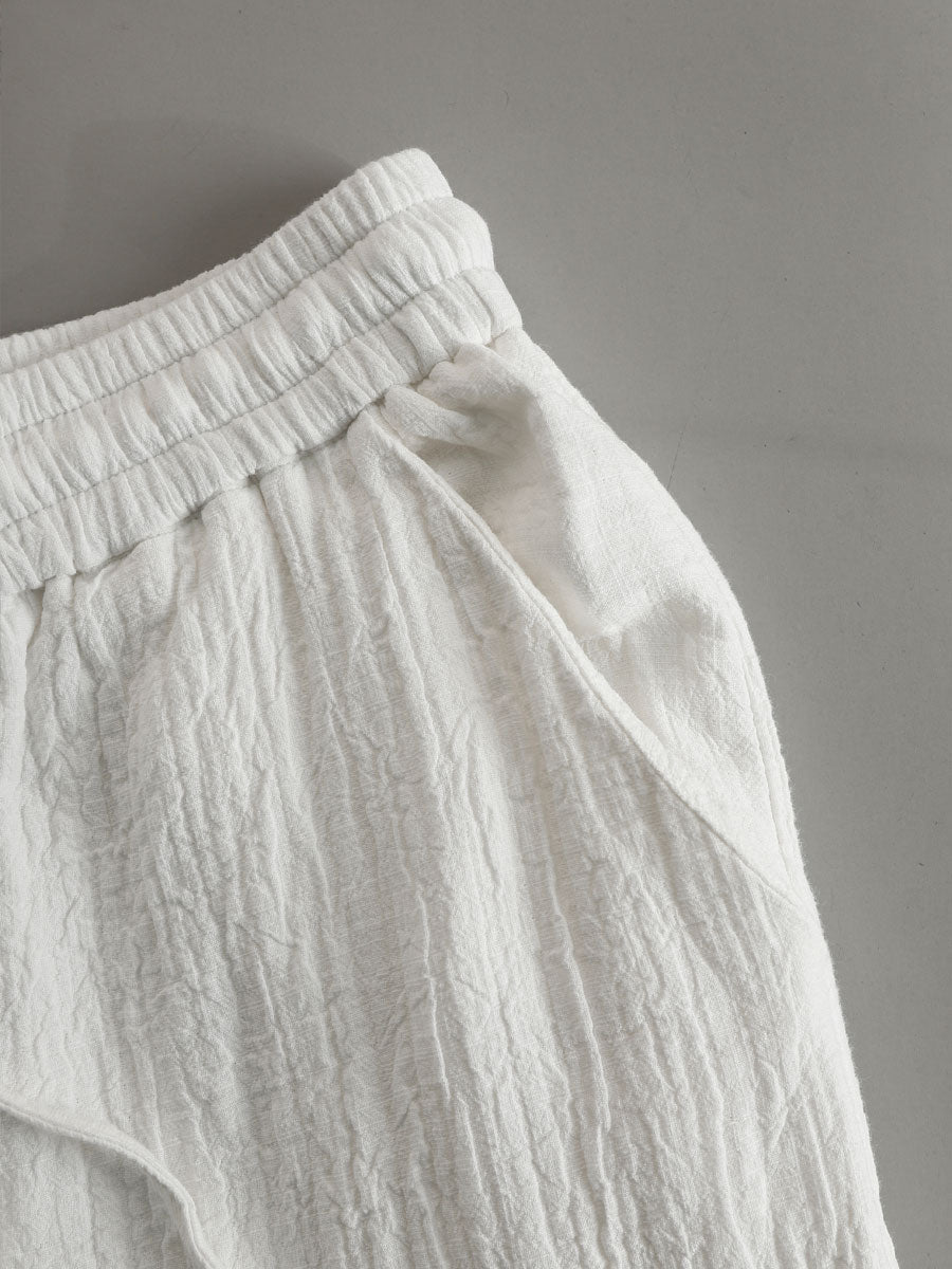 Rita - Ensemble mit shorts Western im Retro-Stil aus Leinen mit Reißverschluss und Kapuze