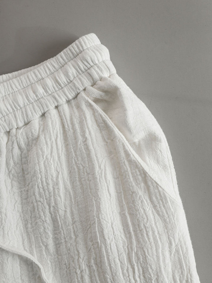 Rita - Ensemble mit shorts Western im Retro-Stil aus Leinen mit Reißverschluss und Kapuze