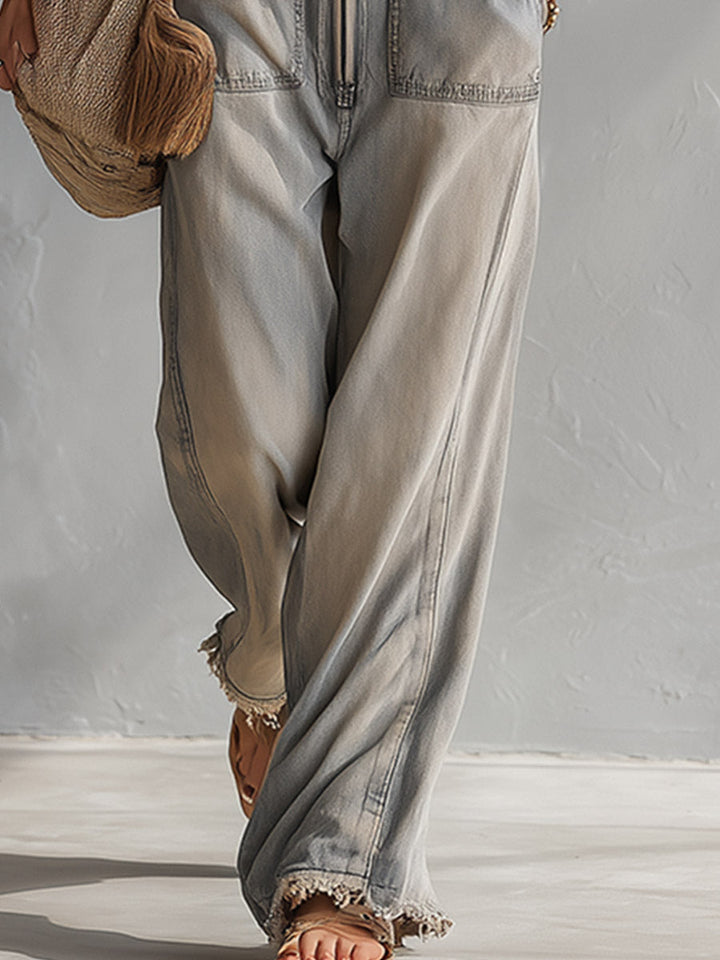 Florentine - Overall lässig Retro aus Jeansstoff mit V-Ausschnitt