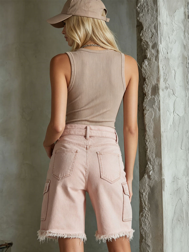 Josefine - Shorts Western im Retro-Stil aus Jeansstoff mit Taschen