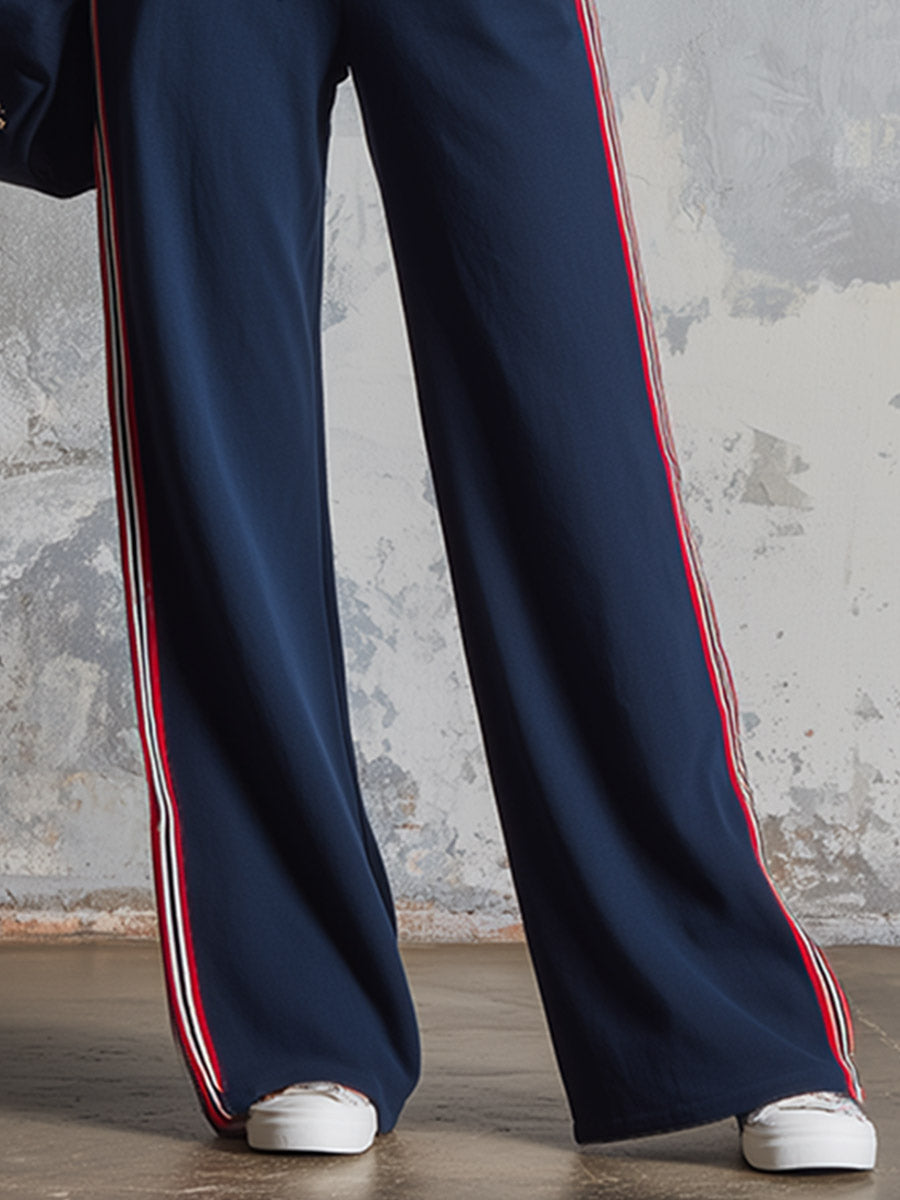 Ute - Overall Western im Retro-Stil aus technischem Gewebe gestreift