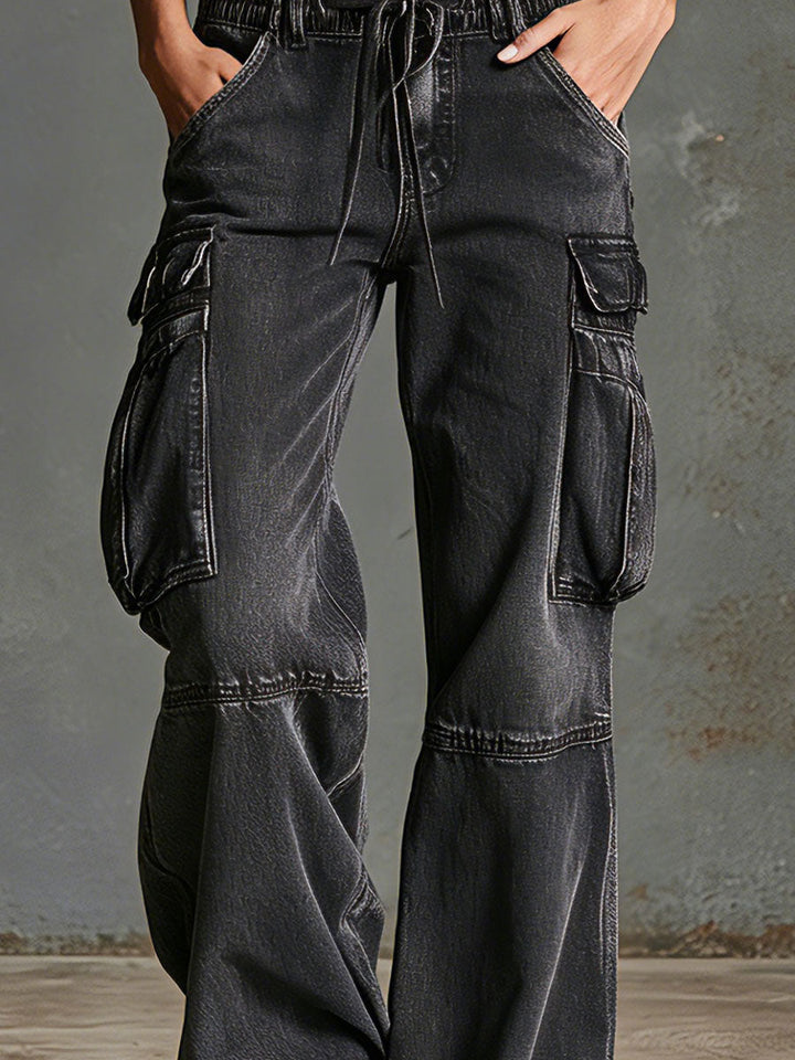 Lore - Hose lässig Retro aus Jeansstoff mit Taschen