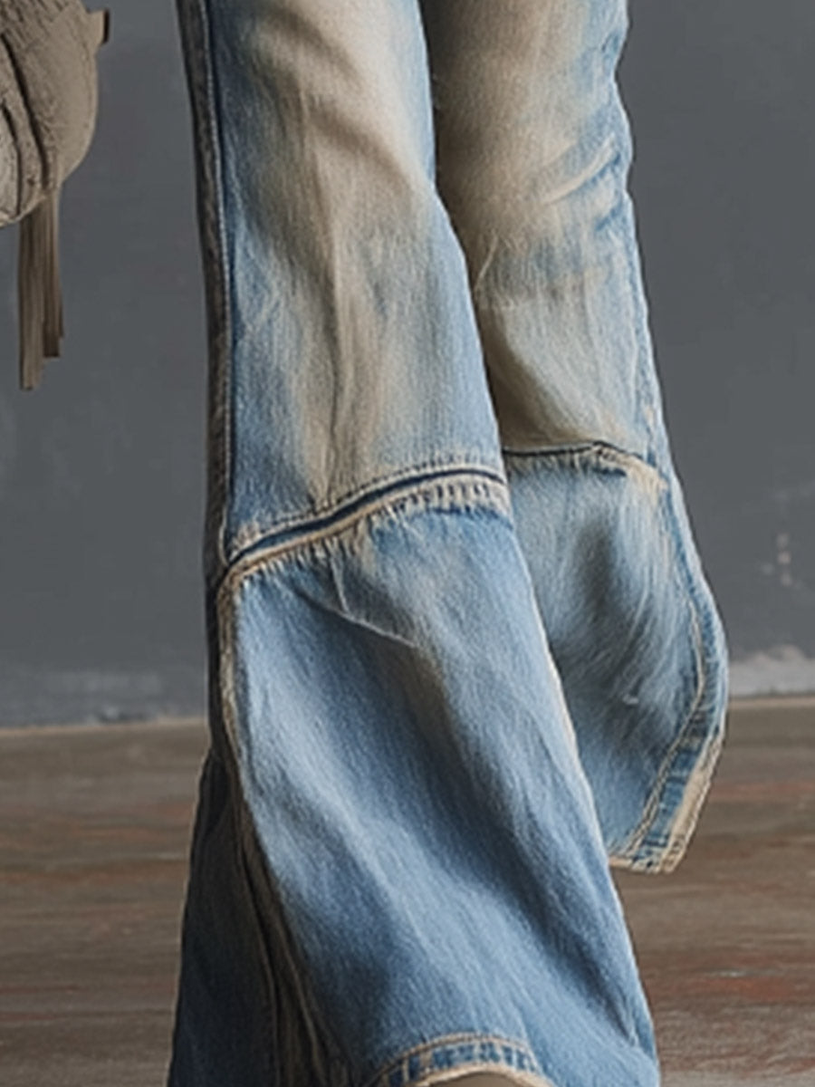 Rita - Sportliche Hose im Retro-Stil aus Jeansstoff