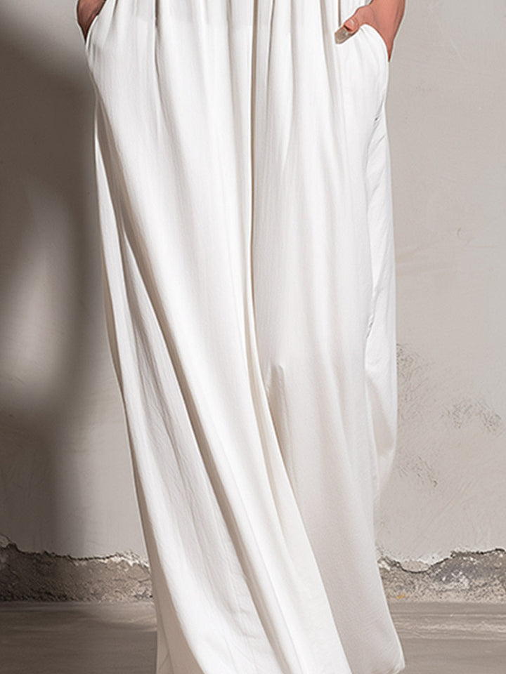 Elfriede - Maxikleid lässig Retro aus technischem Gewebe im Farbblock-Design