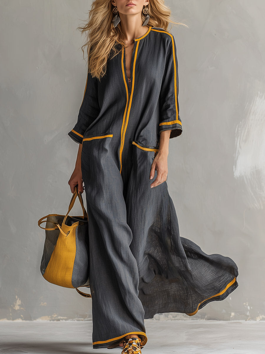 Maike - Elegantes Maxikleid sportlich aus Leinen
