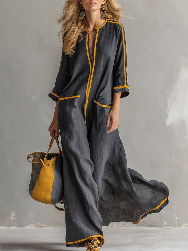 Maike - Elegantes Maxikleid sportlich aus Leinen