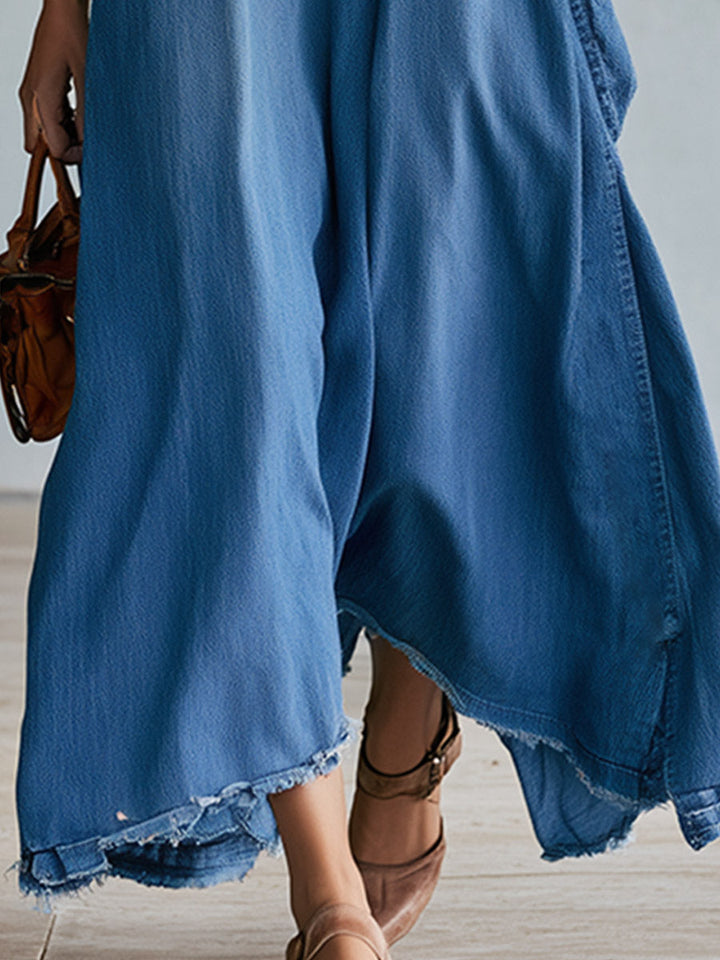 Alva - Maxikleid lässig sportlich aus Jeansstoff