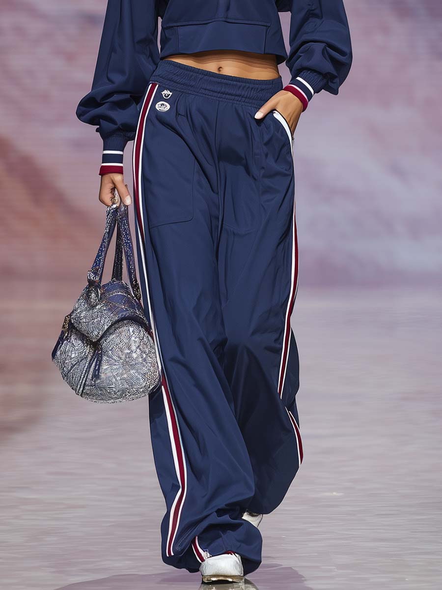 Lieselotte - Hosen-Ensemble Western im Retro-Stil aus technischem Gewebe mit Sternen und Reißverschluss und V-Ausschnitt und ärmellosem Schnitt