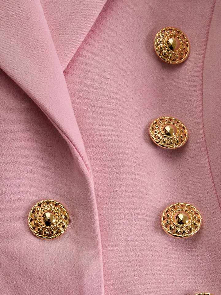 Dagmar - Jacke Western aus Kunstwildleder mit Kragen und Knöpfen