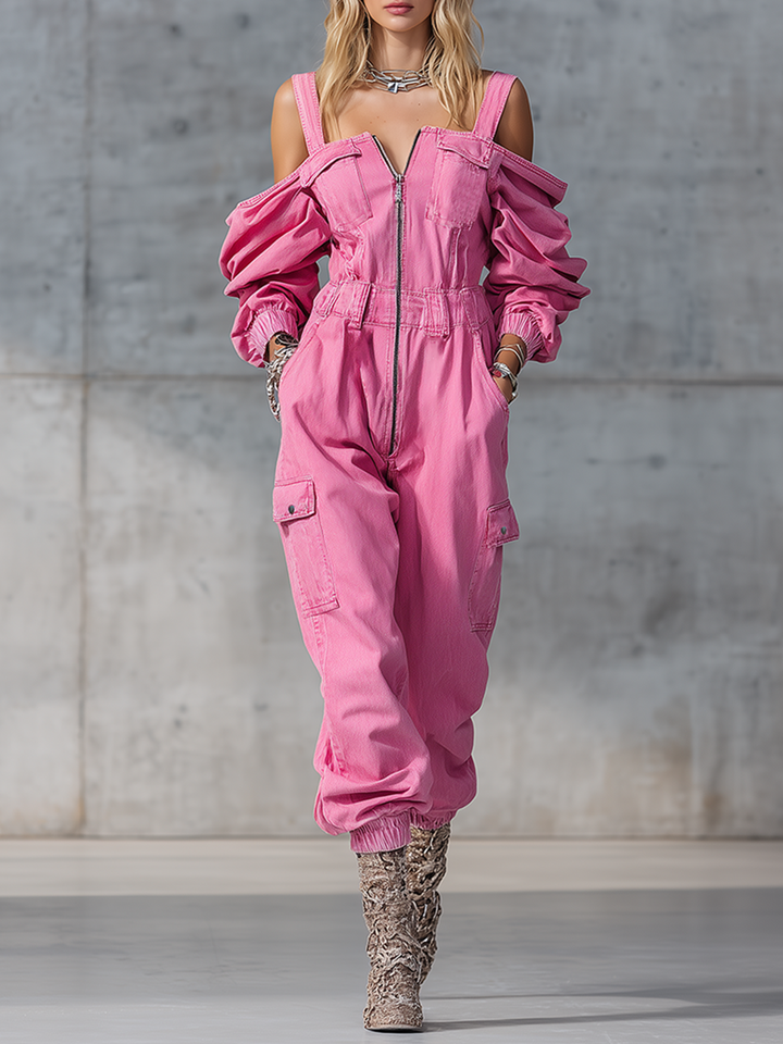 Reni - Overall Western für den Alltag aus Jeansstoff mit schmalen Trägern und schulterfrei