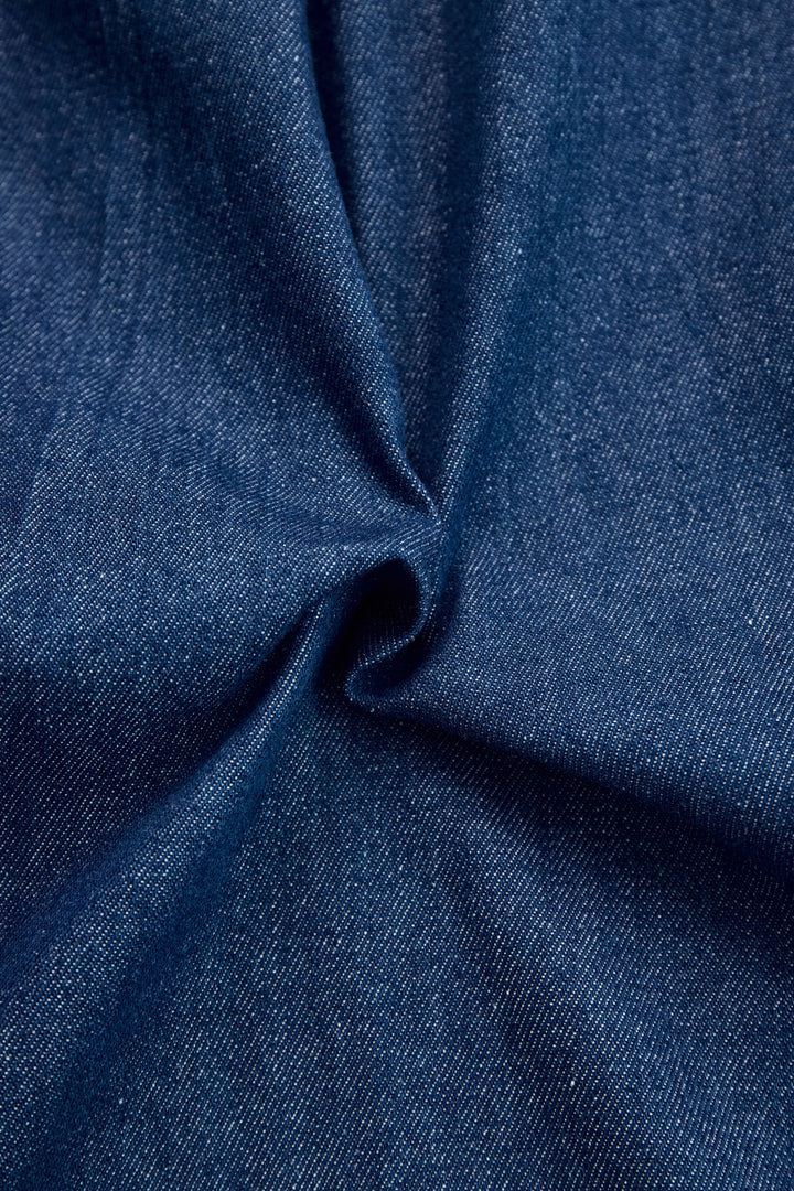 Gertrud - Overall lässig Retro aus Jeansstoff gestreift mit V-Ausschnitt