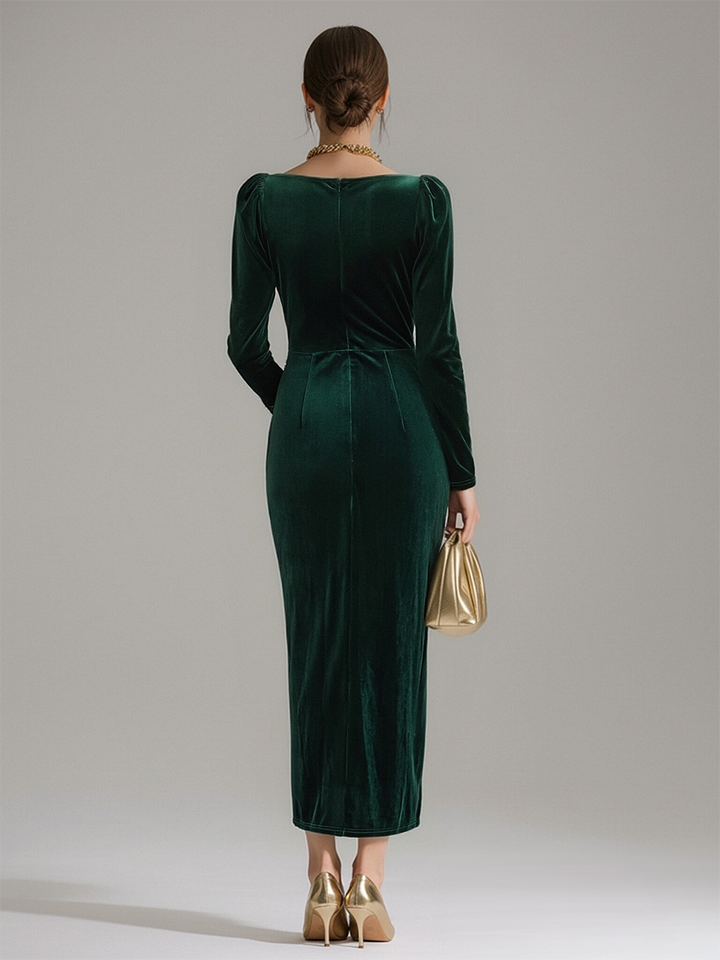 Maja - Elegantes Midikleid für besondere Abende aus Samt