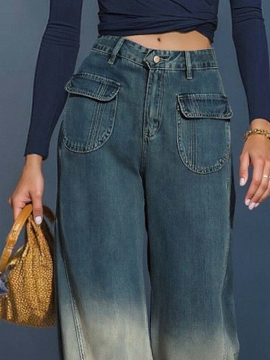Bärbel - Hose lässig Western aus Jeansstoff Farbverlauf