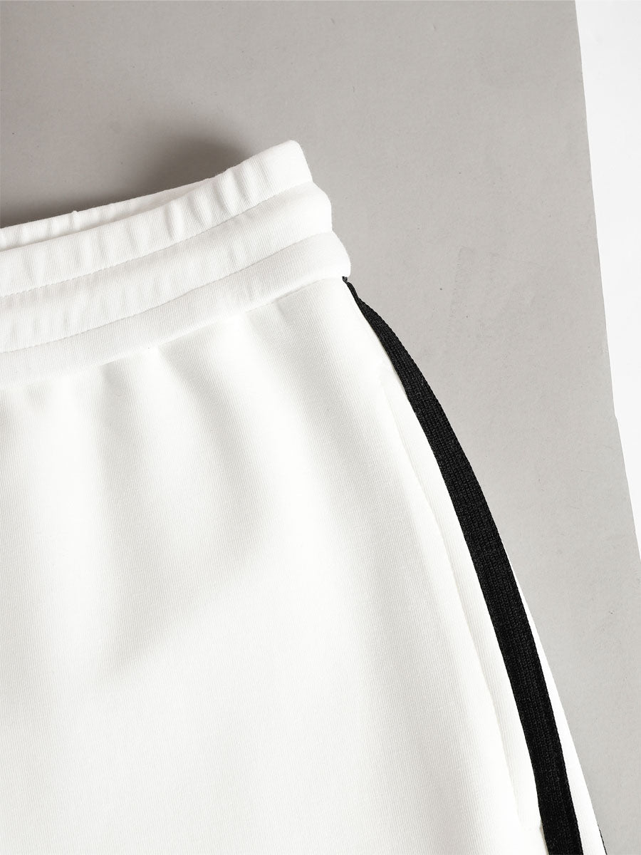 Runa - Sportliches Hosen-Ensemble aus technischem Gewebe gestreift und schulterfrei