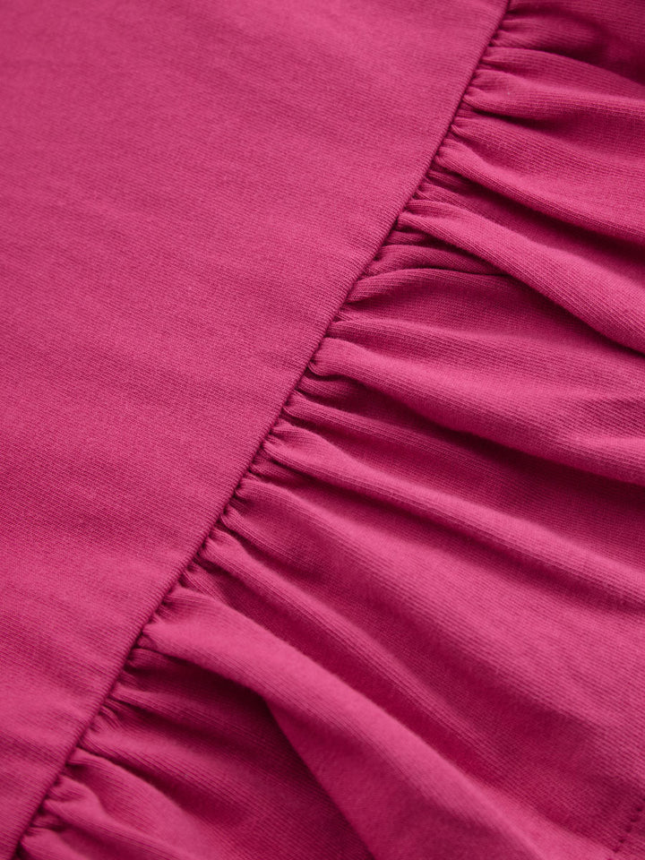 Janina - Minikleid sportlich im Retro-Stil aus technischem Gewebe gestreift mit Reißverschluss und Volants