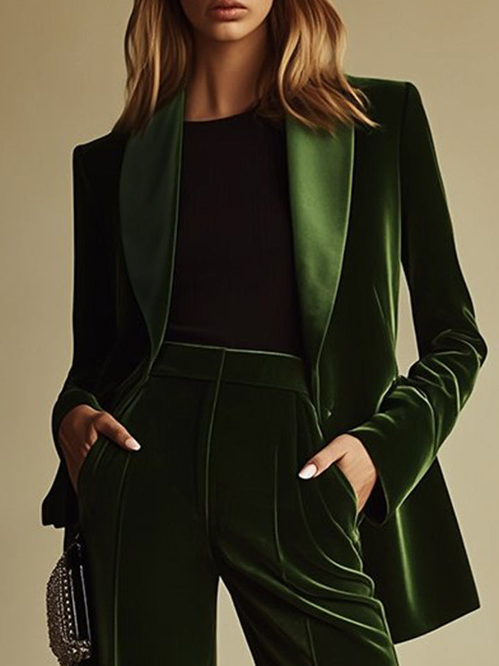 Anouk - Elegantes Hosen-Ensemble im Retro-Stil aus Samt