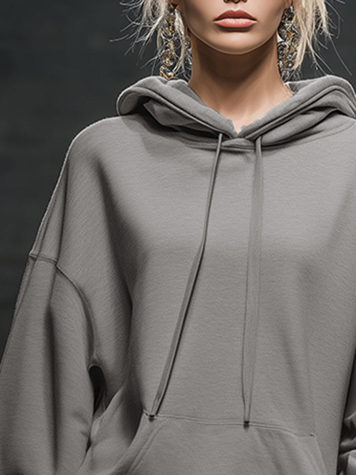 Anouk - Minikleid lässig sportlich aus technischem Gewebe mit Volants und Kapuze
