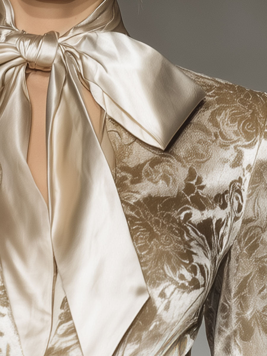 Luisa - Bluse elegant für besondere Abende aus Samt Blumenmuster mit Kragen