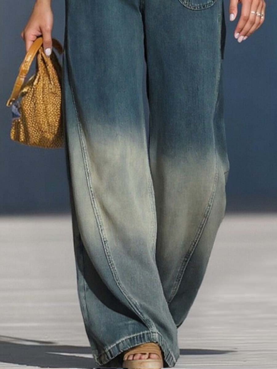 Bärbel - Hose lässig Western aus Jeansstoff Farbverlauf