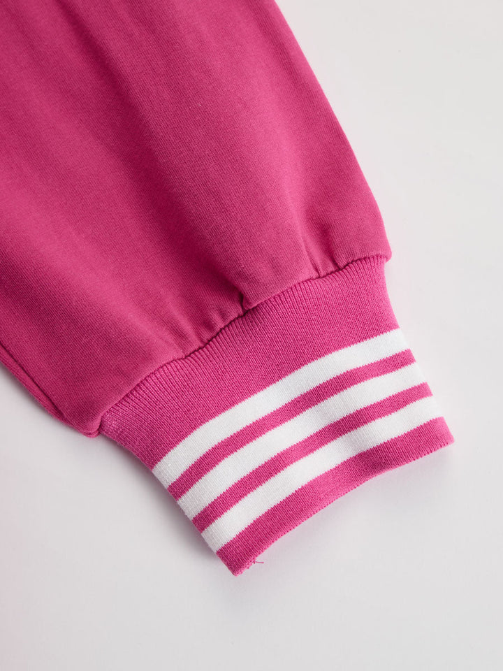 Janina - Minikleid sportlich im Retro-Stil aus technischem Gewebe gestreift mit Reißverschluss und Volants