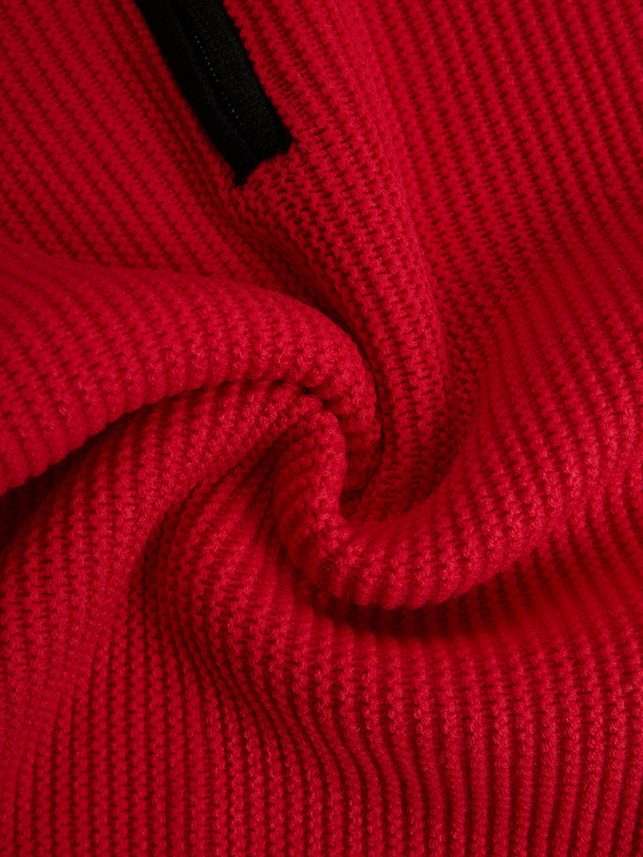 Theresia - Sportliches Hosen-Ensemble im Retro-Stil aus Strick gestreift mit Kragen