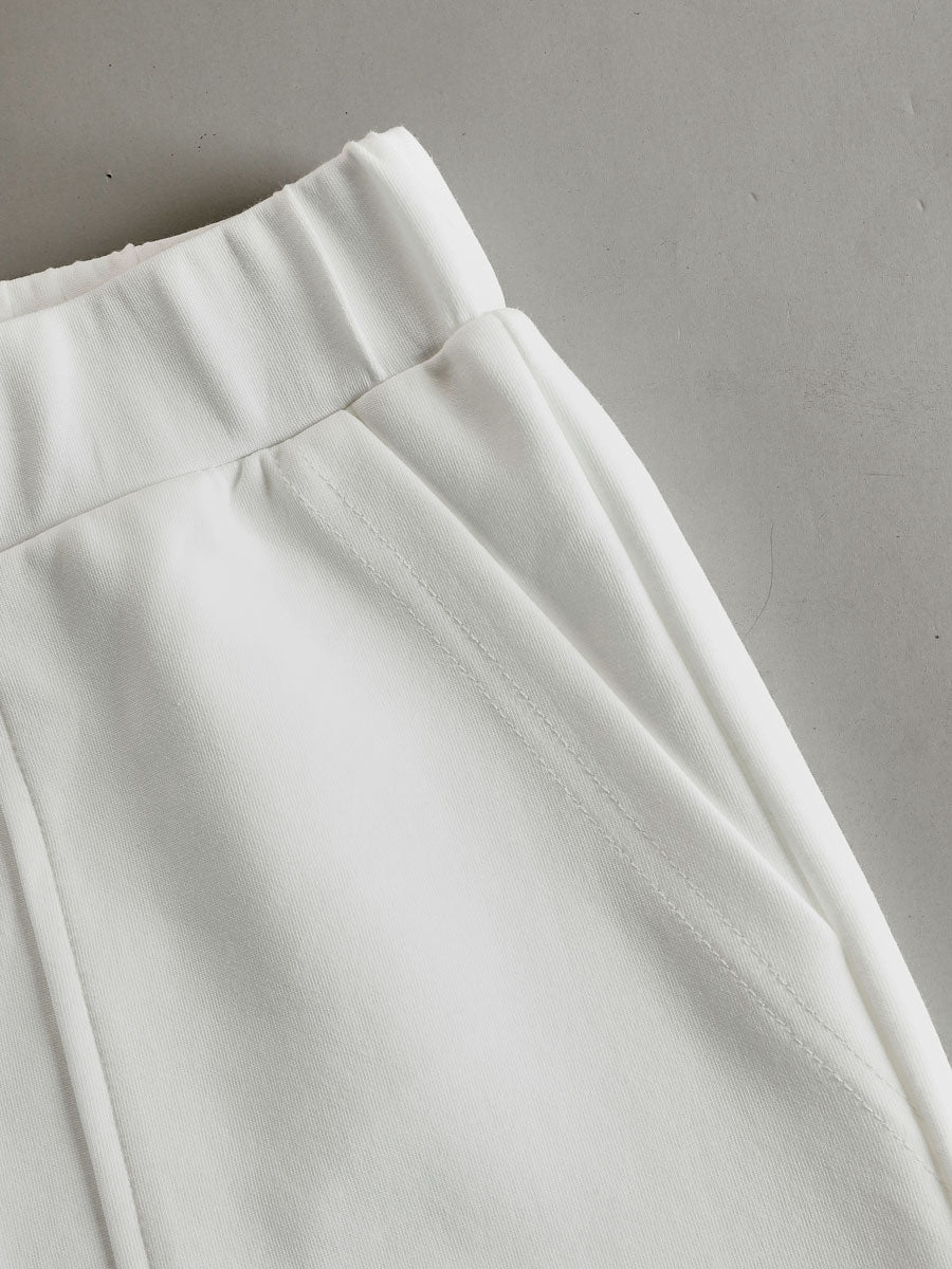 Käthe - Sportliches Hosen-Ensemble im Retro-Stil aus technischem Gewebe gestreift mit Reißverschluss ärmellos