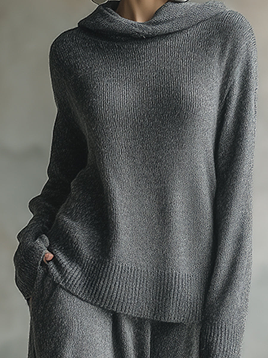Philippa - Elegantes Rock-Ensemble aus Strick mit Kapuze
