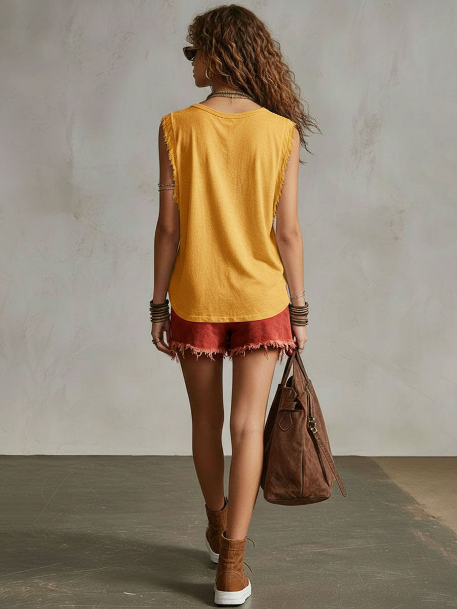 Mathilda - Shorts Western im Retro-Stil aus Jeansstoff