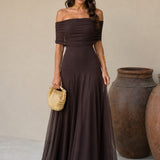 Marlene - Toledo Kleid in warmem Braun