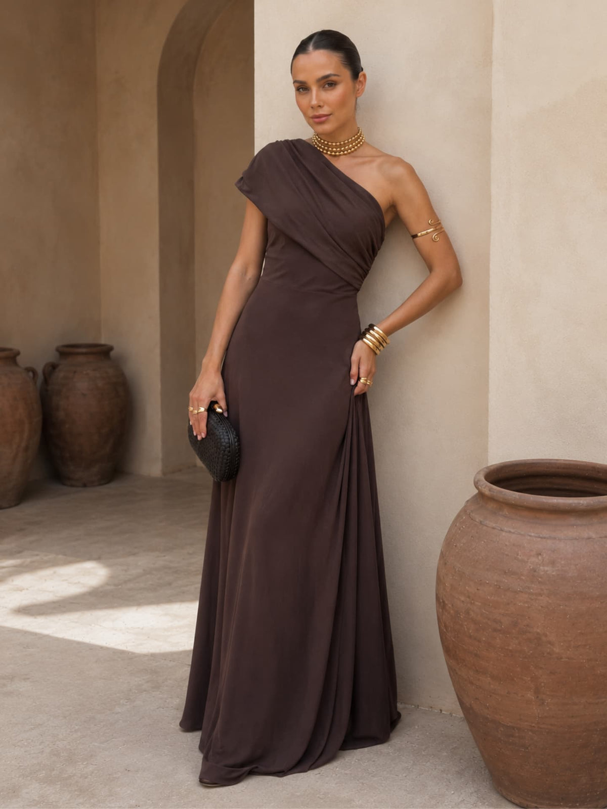 Marlene - Toledo Kleid in warmem Braun