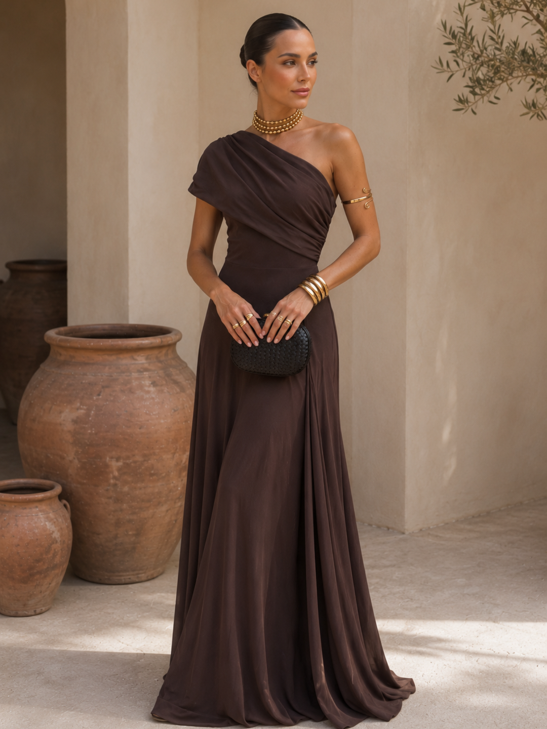Marlene - Toledo Kleid in warmem Braun