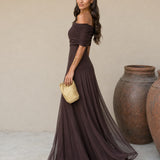 Marlene - Toledo Kleid in warmem Braun