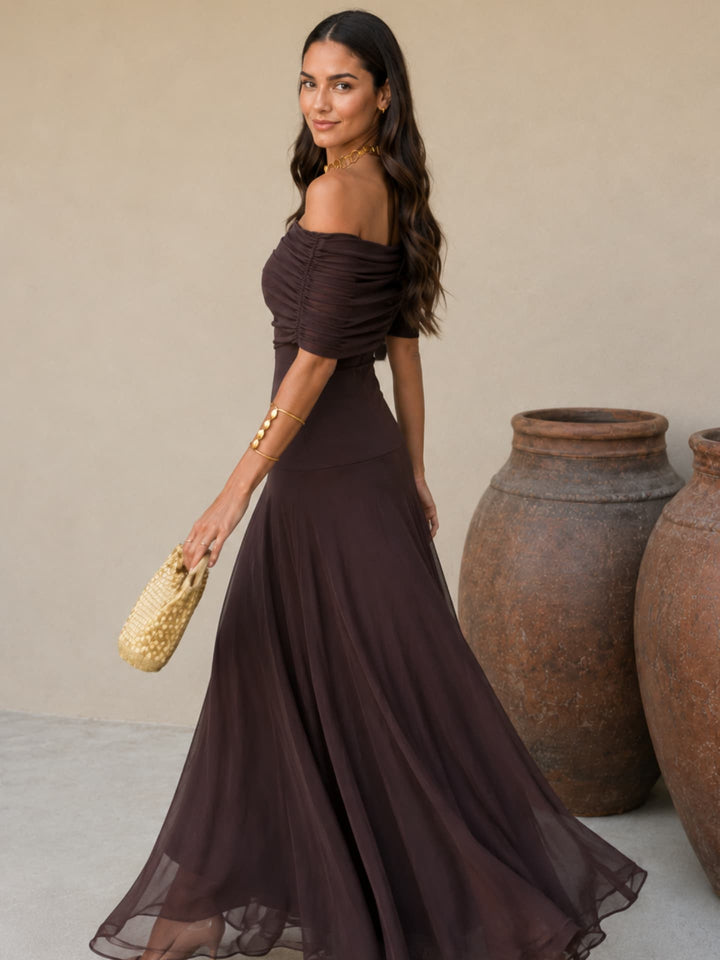 Marlene - Toledo Kleid in warmem Braun