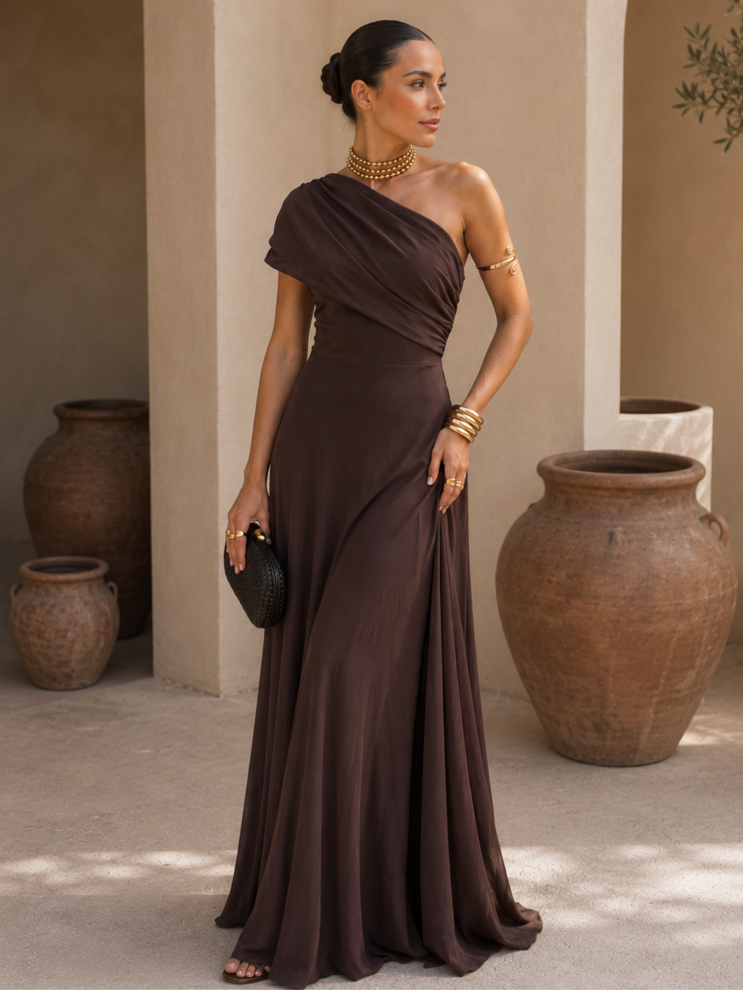 Marlene - Toledo Kleid in warmem Braun