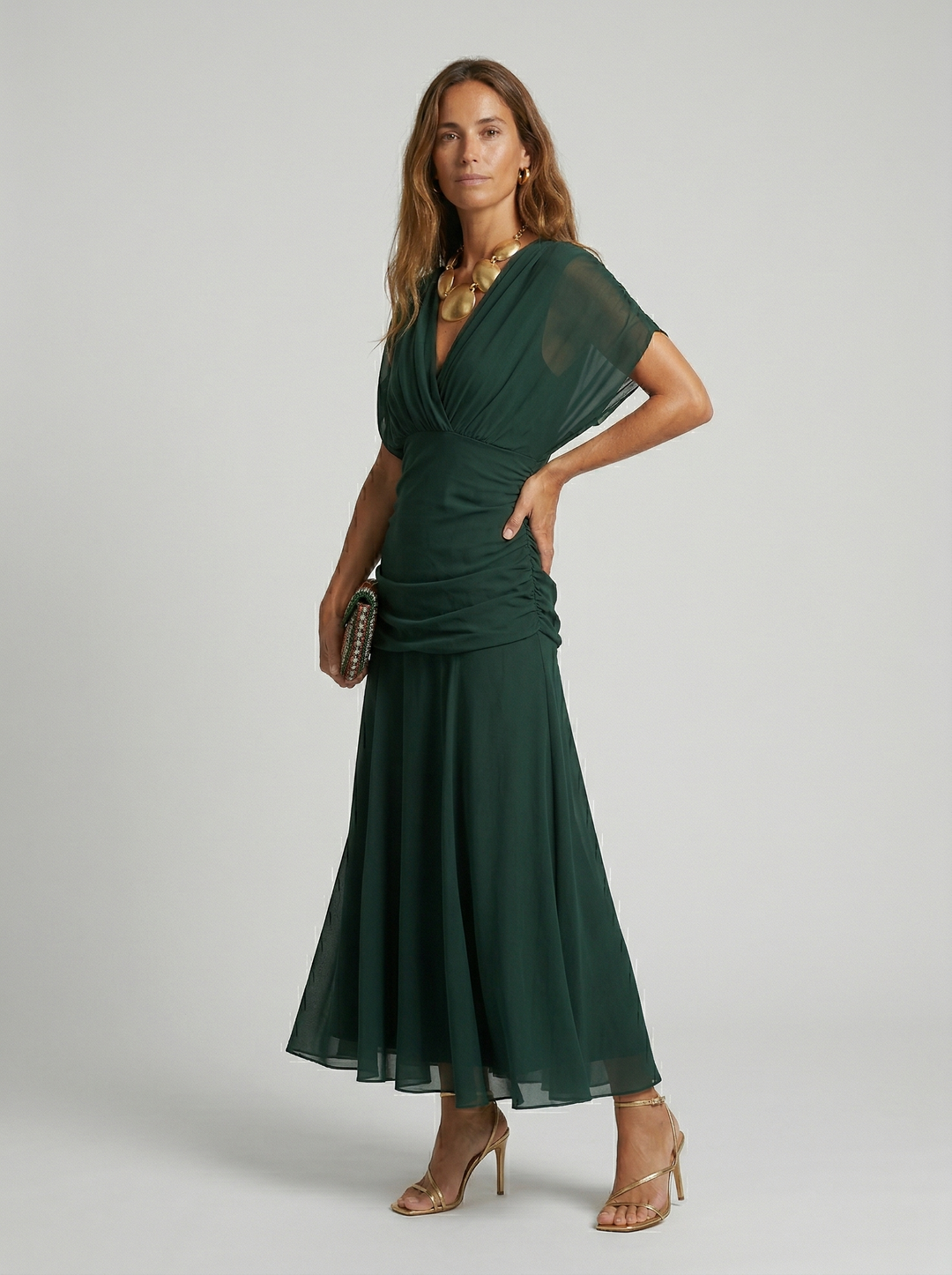 Luisa - Maxikleid mit V Ausschnitt