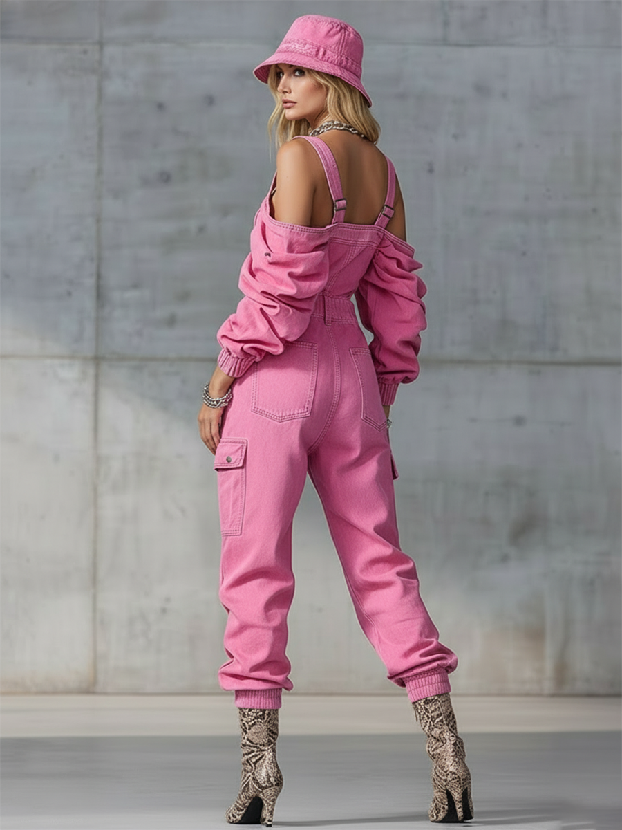 Reni - Overall Western für den Alltag aus Jeansstoff mit schmalen Trägern und schulterfrei
