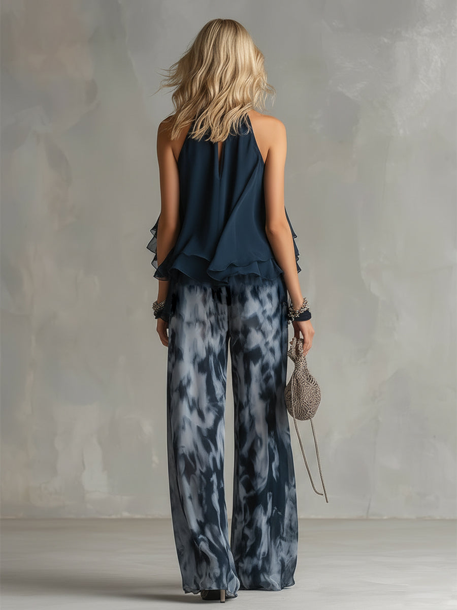Annelie - Hose für den Alltag aus Chiffon abstrakt
